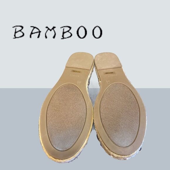 NWOT Bamboo Black Canvas Espadrille Loafers 7.5 - Picture 5 of 5